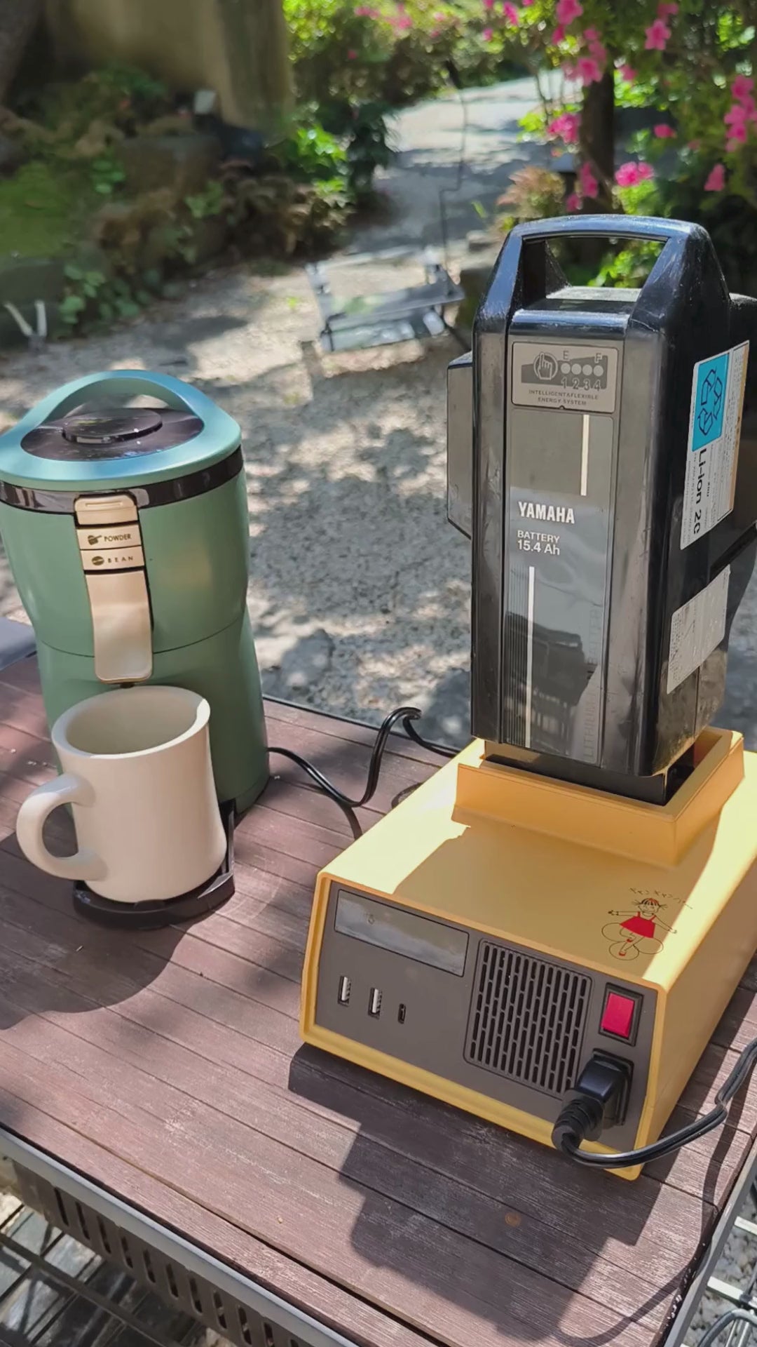 チャリパワー 緊急時に自転車バッテリーが100V 電源に – Cancamper